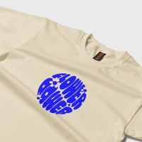 RULED Flower Power Oversized T-Shirt – Cream | Graphic Unisex Tee | Streetwear Style - beige, m
