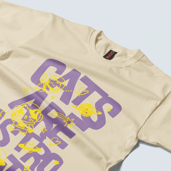 AstroCat T-Shirt - beige, s
