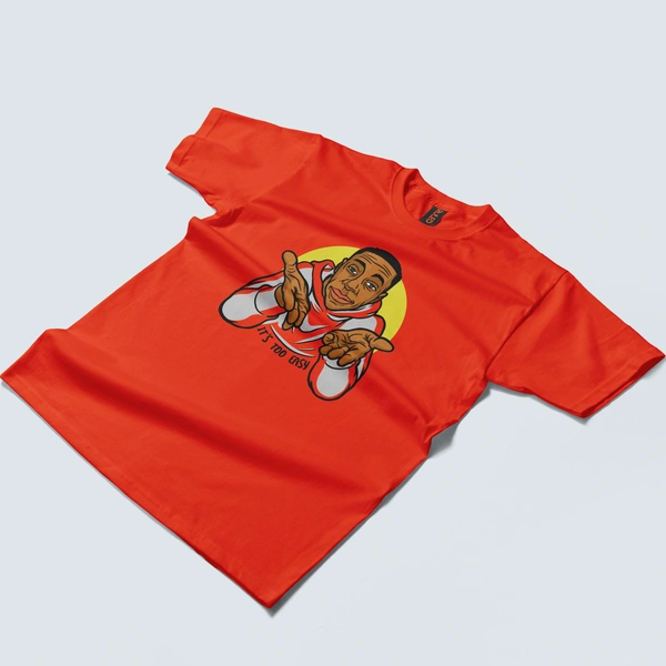 Too Easy – Minimalist Icon Tee - red, xl
