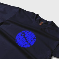 RULED Flower Power Oversized T-Shirt – Cream | Graphic Unisex Tee | Streetwear Style - navy blue, s