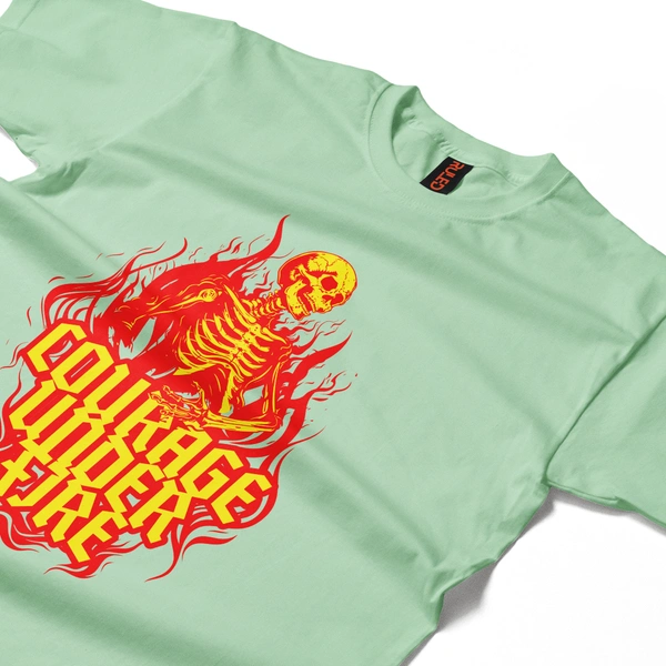 Courage Under Fire – Inferno Edition Tee - sage green, m