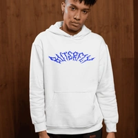 VOLTAGE BUTTERFLY HOODIE ⚡🦋 - white, xl