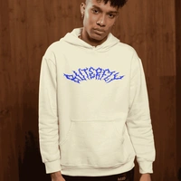 VOLTAGE BUTTERFLY HOODIE ⚡🦋 - off white, xl