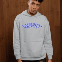 VOLTAGE BUTTERFLY HOODIE ⚡🦋 - grey, l