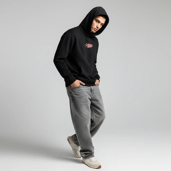 Mystic Hydra Eye Floral Hoodie – Ivory - black, xl