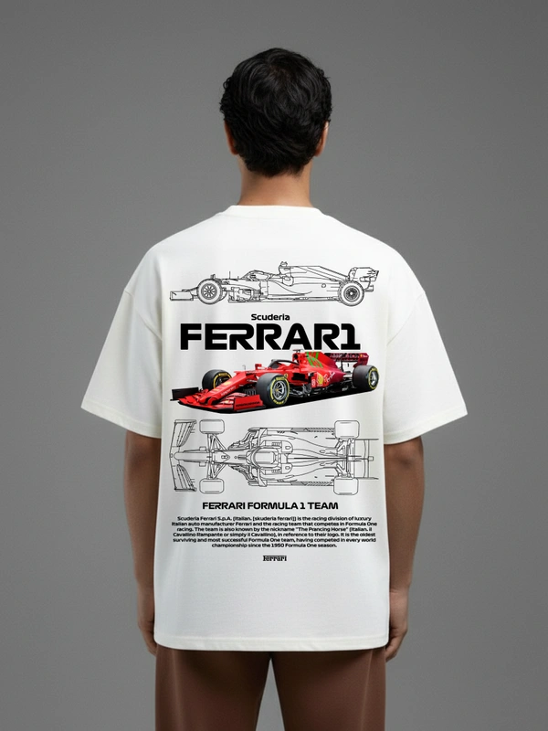 RULED exclusive Scuderia Ferrari tee - white, l