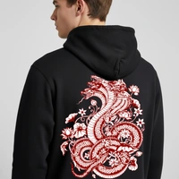 Mystic Hydra Eye Floral Hoodie – Ivory - black, xl