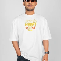 RULED Happy-Sad Graffiti Oversized T-Shirt - white, m