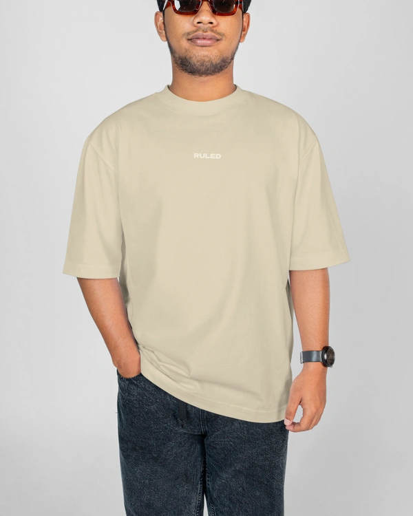 RULED WHAT PRESSURE? Oversized T-Shirt - beige, m
