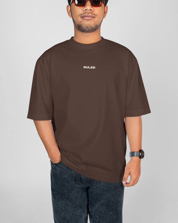 RULED WHAT PRESSURE? Oversized T-Shirt - brown, m