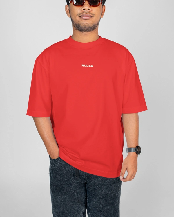 RULED WHAT PRESSURE? Oversized T-Shirt - red, s