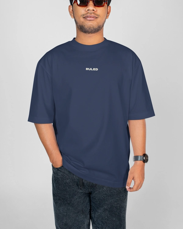 RULED WHAT PRESSURE? Oversized T-Shirt - navy blue, m
