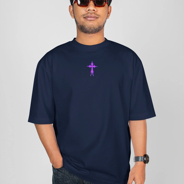 RULED Infernal Skull – Neon Flame Edition🔥💀 - navy blue, xl