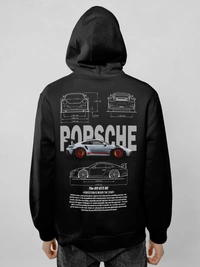 porsche 911 hoodie - black, l
