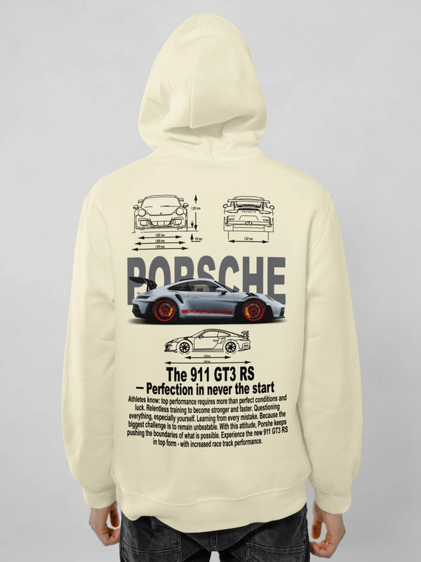 porsche 911 hoodie - off white, xl