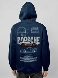 porsche 911 hoodie - navy blue, xxl