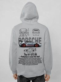 porsche 911 hoodie - grey, l