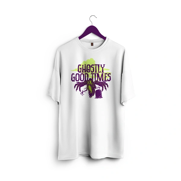 Ghostly Good Times - Spooky Vibes Tee - white, l