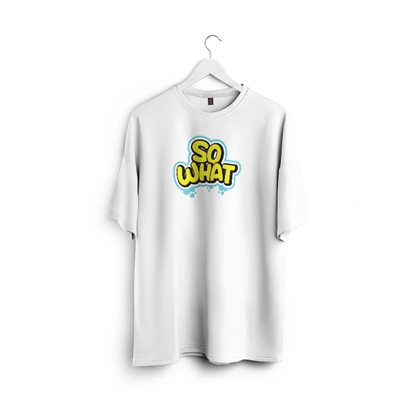 So What Oversized Graphic T-Shirt – Unisex Streetwear  - white, xxl