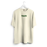 RULED White Graphic Streetwear T-Shirt – Hand-Drawn Abstract Doodle Art | RULED Oversized Tee - offwhite, xxl