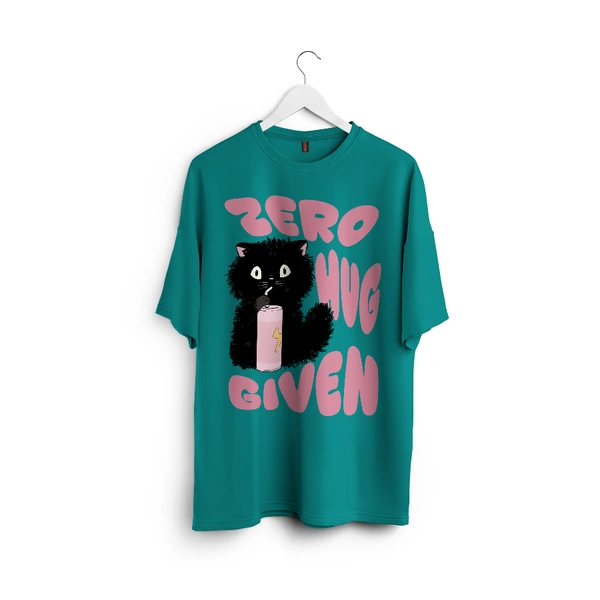 RULED Zero Hug Given Oversized T-Shirt India – ruled  - teal, m