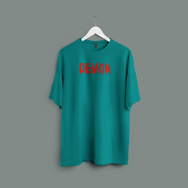 RULED Demon Lord – Flames of the Underworld Tee🔥💀😈 - teal, s