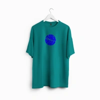 RULED Flower Power Oversized T-Shirt – Cream | Graphic Unisex Tee | Streetwear Style - teal, s