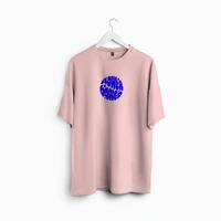 RULED Flower Power Oversized T-Shirt – Cream | Graphic Unisex Tee | Streetwear Style - baby pink, xl