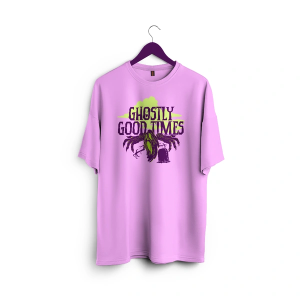 Ghostly Good Times - Spooky Vibes Tee - lavender, xl
