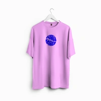 RULED Flower Power Oversized T-Shirt – Cream | Graphic Unisex Tee | Streetwear Style - lavender, s
