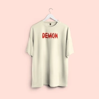 RULED Demon Lord – Flames of the Underworld Tee🔥💀😈 - off white, l