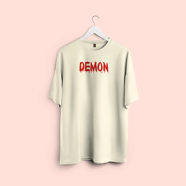 RULED Demon Lord – Flames of the Underworld Tee🔥💀😈 - off white, l