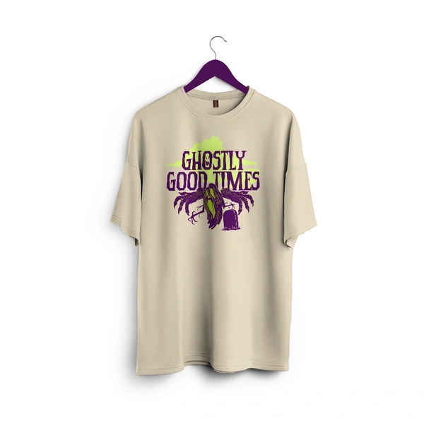 Ghostly Good Times - Spooky Vibes Tee - beige, xl
