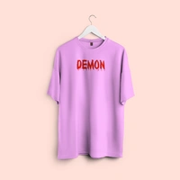 RULED Demon Lord – Flames of the Underworld Tee🔥💀😈 - lavender, xl
