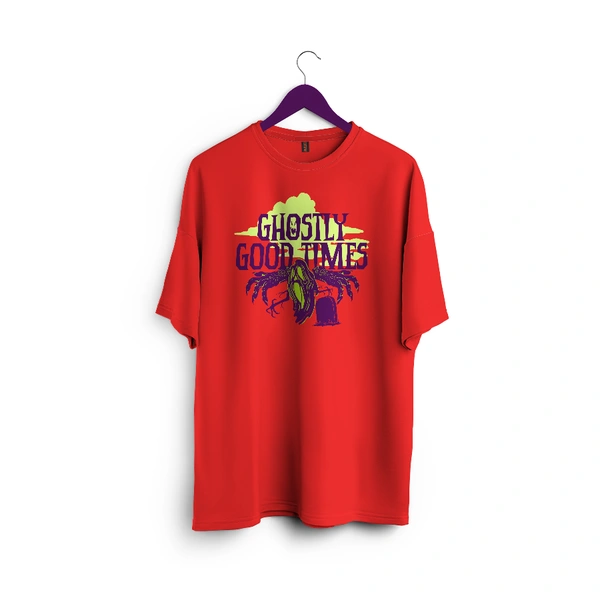 Ghostly Good Times - Spooky Vibes Tee - red, m