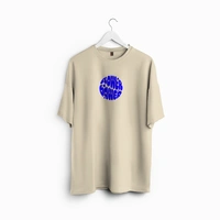 RULED Flower Power Oversized T-Shirt – Cream | Graphic Unisex Tee | Streetwear Style - beige, m