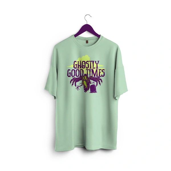 Ghostly Good Times - Spooky Vibes Tee - sage green, xxl
