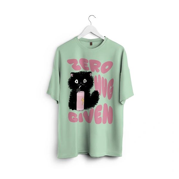 RULED Zero Hug Given Oversized T-Shirt India – ruled  - sage green, s