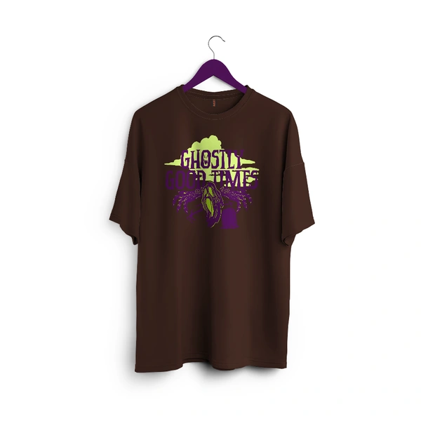 Ghostly Good Times - Spooky Vibes Tee - brown, m