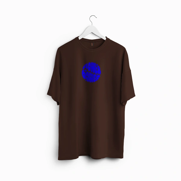 RULED Flower Power Oversized T-Shirt – Cream | Graphic Unisex Tee | Streetwear Style - brown, m