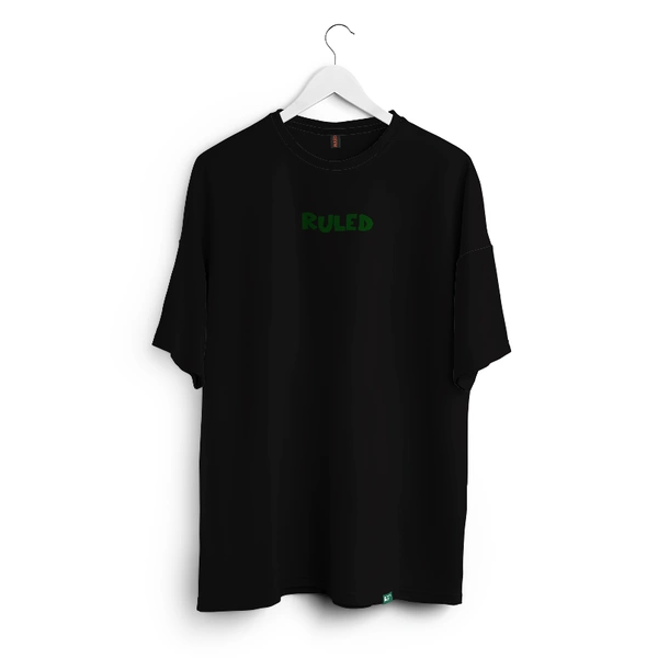 RULED White Graphic Streetwear T-Shirt – Hand-Drawn Abstract Doodle Art | RULED Oversized Tee - black, l