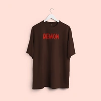 RULED Demon Lord – Flames of the Underworld Tee🔥💀😈 - brown, m