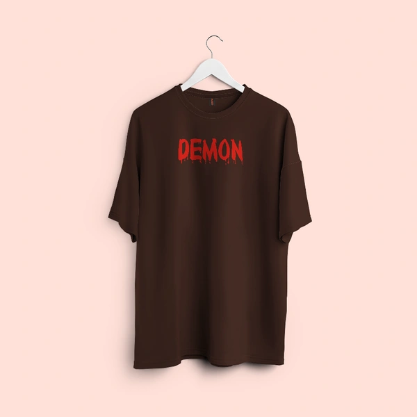 RULED Demon Lord – Flames of the Underworld Tee🔥💀😈 - brown, m