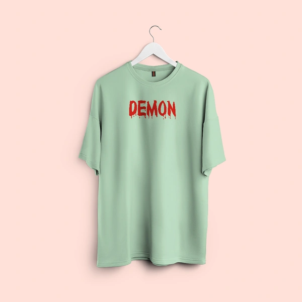 RULED Demon Lord – Flames of the Underworld Tee🔥💀😈 - sage green, s
