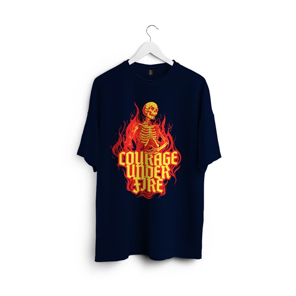 Courage Under Fire – Inferno Edition Tee - navy blue, m