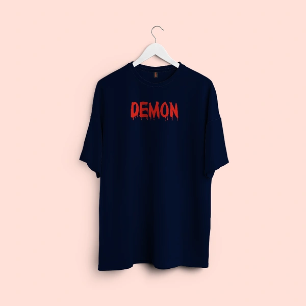 RULED Demon Lord – Flames of the Underworld Tee🔥💀😈 - navy blue, m