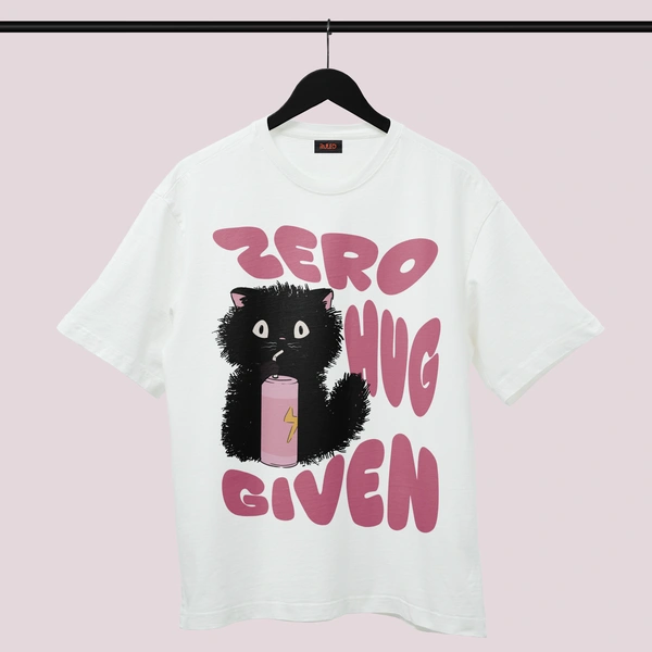 RULED Zero Hug Given Oversized T-Shirt India – ruled  - white, m