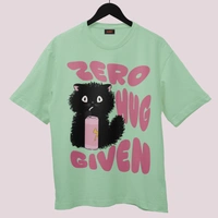 RULED Zero Hug Given Oversized T-Shirt India – ruled  - sage green, s