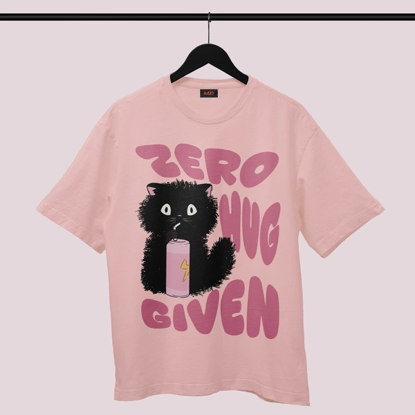 RULED Zero Hug Given Oversized T-Shirt India – ruled  - baby pink, s