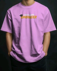 Last Minute Engineer Drop Shoulder Oversized Unisex Tshirt  - Lavender Rose, S